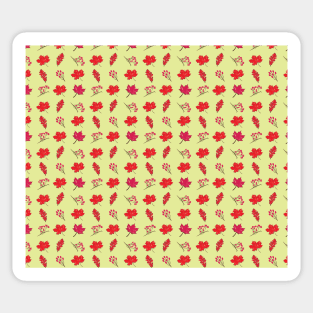 Autumn Leaves and Berries Pattern Sticker